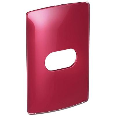 Placa 1 Posto Nereya Ref.663217 Horizontal Gloss Vermelho Pial