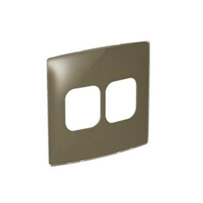 Placa 2+2 Postos 4x4 Malt Gloss 663445 Linha Pial Cinza Bivolt Pial