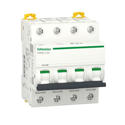 Disjuntor Modular IC60N 4P Curva C Visitrip Branco Schneider Electric 380-415VCA 10KA