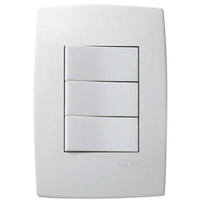Conjunto de Interruptores 613101 2 Simples + 1 Paralelo Branco Pial