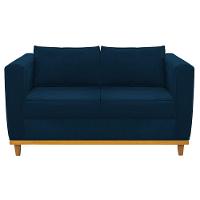Sofá 2 Lugares Europa Suede Doce Sonho Móveis Cor Azul Marinho - 5