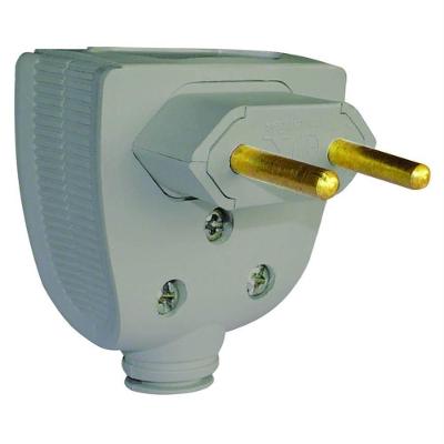 Plugue Macho 2 Pinos 10A Modelo 615870 com Prensa-Cabo Cinza Pial 13MM