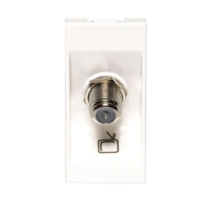Tomada TV Arteor 1M Quadrado para Antena Branco Pial Bivolt Cod 582550B