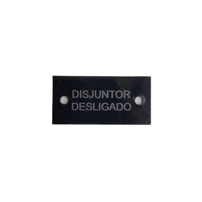 Placa Identificação Disjuntor Desligado com Acrílico Transparente Tem Acrílicos 2CM