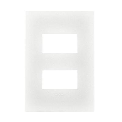 Placa 2 Postos 4x2 Quadrado White Arteor 582564b Branco Pial