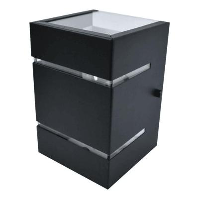 Arandela Santarem 2 Fachos com Frisos Preto All Lux 15CM 2 G9 Bivolt