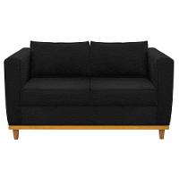 Sofá 2 Lugares Europa Corano Doce Sonho Móveis Cor Preto - 10