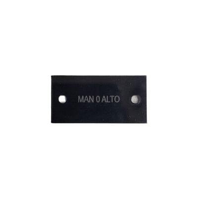 Placa Identificação 4x2 Acrílico Man 0 Alto para Rele com Bivolt Modelo Identificação para Rele RRJ