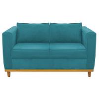Sofá 2 Lugares Europa Suede Doce Sonho Móveis Cor Azul Turquesa - 5