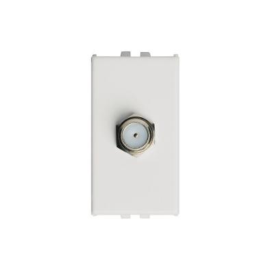 Tomada para Antena de TV Ilus-Imperia-Iris 75 Ohms Branco Soprano