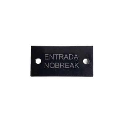 Placa de Identificação Entrada Nobreak em Acrílico 4X2CM Bivolt Tem Acrílicos