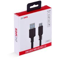 Cabo Para Celular Smartphone Usb Tipo C Para Usb A 3.0 1 Metro Preto - P3Uacp-1 - 3