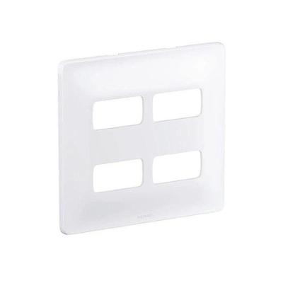 Placa 4x4 680175 2+2 Posto Separado com Suporte Branco Bivolt Zeffia Pial