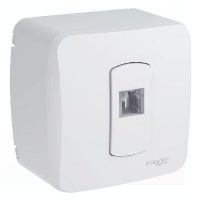Caixa Sobrepor DXMLZ com Tomada RJ11 2 Fios Branco Schneider Electric