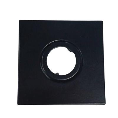 Spot Dicroica Embutir Quadrado MF159 S-Recuo Preto Metal Técnica 12V