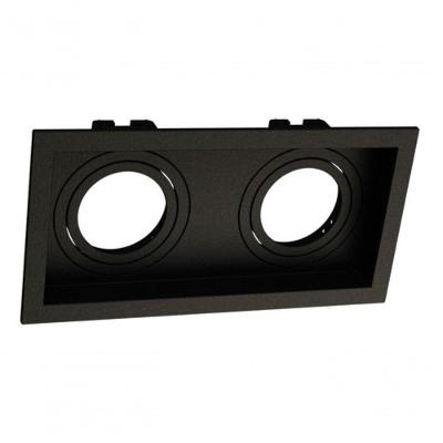 Spot Incandescente Embutido Duplo para 2 PAR20 45o Preto Promogal SN2757