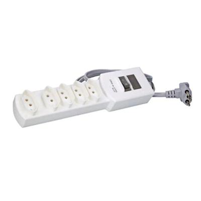 Filtro de Linha MG-3001 com Proteção Contra Sobrecarga e 5 Tomadas Branco Margirius 1,5M