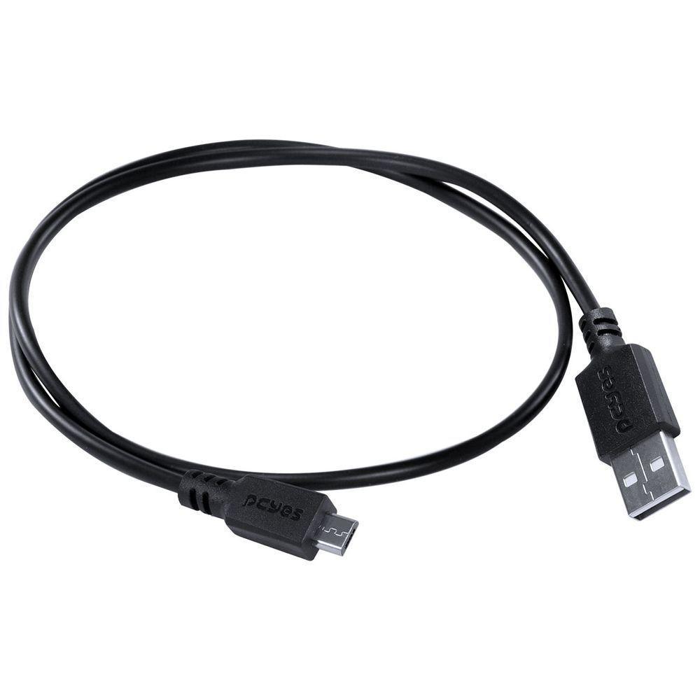 Cabo Para Celular Smartphone Micro Usb Para Usb A 2.0 50 Cm Preto Pmuap-05 - 1