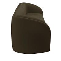 Sofá 05 Lugares Para Sala De Estar 332 Cm Lazio M03 Veludo Marrom - Lyam Decor