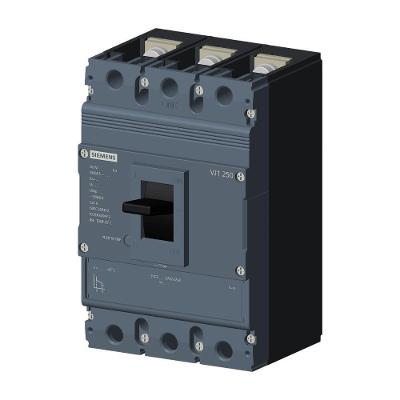 Disjuntor Caixa Moldada Tripolar 3VJ1 SINOVA Sobrecorrente Termomagnético 200A 380V Siemens