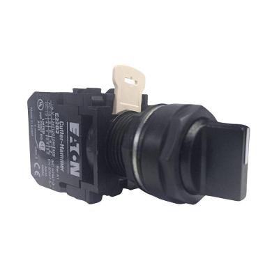 Botão Comutador com Trava B22XBG1D 3 Posições Knob Curto Preto Eaton