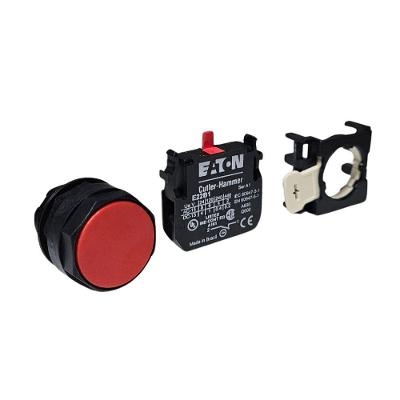 Botão Pulsador E22PB2B 1NF Guarda Total Vermelho Bivolt para Painel Eaton