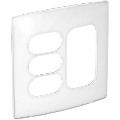 Conjunto Embutir Placa 3+3 Posto Separado 4x4 Nereya com Forno Branco Pial