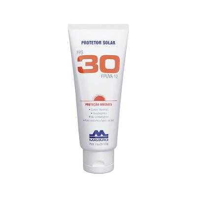 Protetor Solar FPS30 120g FPUVA12 Proteção Imediata Branco Mavaro 120G