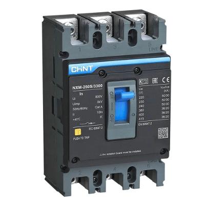 Disjuntor Caixa Moldada Tripolar NXM-250S-3300 Até 250A Cinza Chint Bivolt