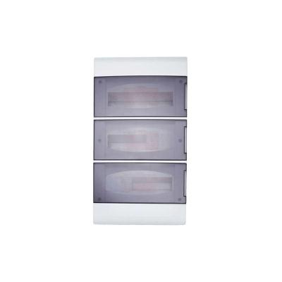 Quadro de Distribuição SCS36PTB com Barramento Neutro e Terra Porta Fumê Branco Steck