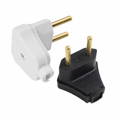 Pino Elétrico Ref.2044pr 2P 10A 250V 90o Macho Mini Preto Perlex