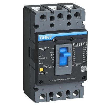 Disjuntor Caixa Moldada NXM-160S-3300 Proteção Sobrecarga e Curto-Circuito Inox Chint 150A