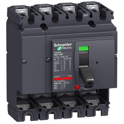 Quadro Básico NSX100F Tetrapolar 100A 36kA 415VAC 690VAC 14CM Schneider Electric