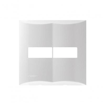 Placa 4x4 para 2 Módulos Separados Brava Design Inovador Branco Soprano