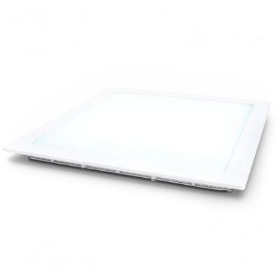 Plafon LED Quadrado Embutir Bivolt 12W 4000K Branco Alumínio Santa Fé Macas 16,5CM