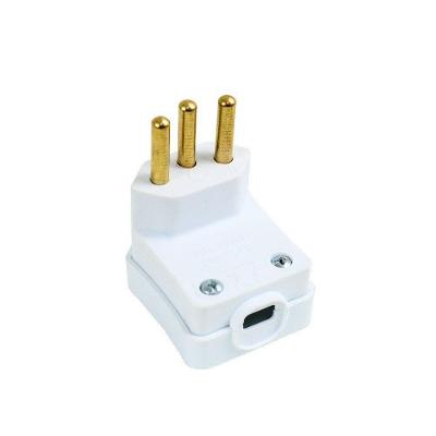 Pino Elétrico 2056br 2P+T 20A 250V 90º Macho Gigante Branco Perlex
