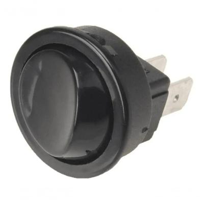 Interruptor Unipolar 16123 Redondo 6A Liga Desliga Uso Residencial Comercial Bivolt Preto Margirius
