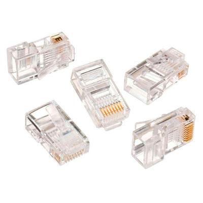 Conector Macho RJ45 CAT5 para Rede Estruturada Transparente Furukawa 5 PECAS COD 6767