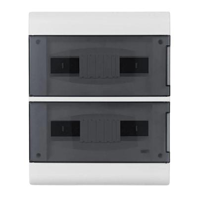 Quadro de Distribuição Ourobox 24 Disjuntores com Barramento Neutro Porta Fumê Branco Steck