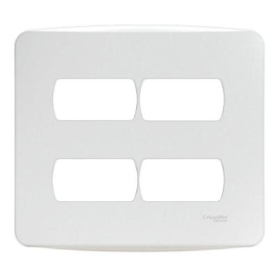 Placa 4x4 para 4 Módulos com Suporte Branco Schneider S3B27540