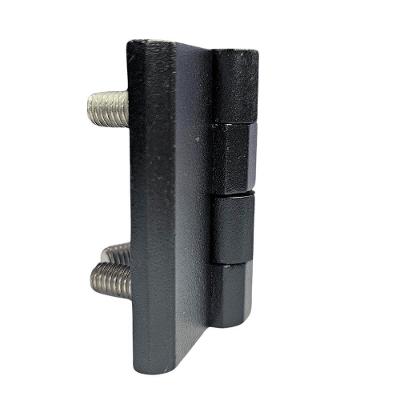 Dobradiça Plana Externa 91441 com Abertura 180° M6 Embutido Preto Tasco 50MM