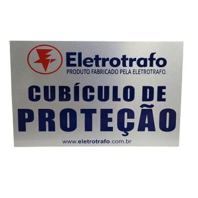 Placa de Alumínio Cubículo de Proteção Ref. 002568 160X100MM Inox Inova
