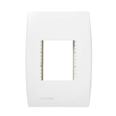 Placa 2x4 Ilus 5TG9 9024 para 2 Modulos com Suporte Bivolt Branco Soprano