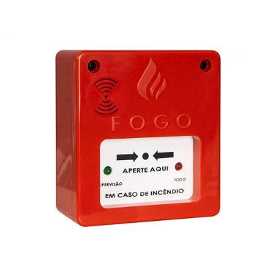 Acionador Manual com Sirene 27706 Acionamento por Pressão e Alarme Sonoro Branco Segurimax 12-24V DC