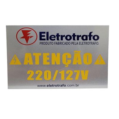 Placa Alumínio 160 X 100 Atenção 220V Segurança Amarelo Inova Ref 2624