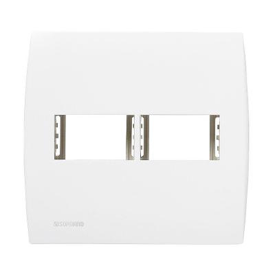 Placa 4x4 para 2 Módulos Branco Ilus 5TG9 9030 Bivolt Soprano