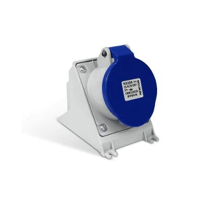 Tomada Industrial N3206 Sobrepor 32A 2P+T IP44 6H Azul 220V Steck