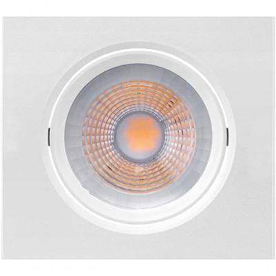 Spot LED Quadrado Embutir Downlight 7W PAR20 6500K Branco Bivolt Brilia