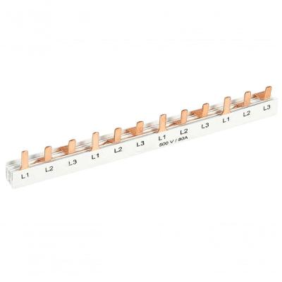 Barramento para Disjuntor Din Trifásico 80A 3x19P 57 Conexões Branco Cemar