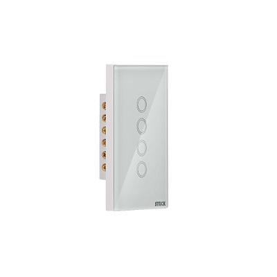 Interruptor Touch Smarteck 4 Módulos com Wi-Fi e Comando de Voz Branco Steck